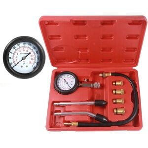 BETOOLL HW0130 Petrol Engine Cylinder Compression Tester Kit Auto Tool Gauge 8pc